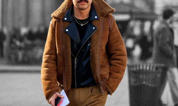 Jaket Aviator dengan Warna Earthy Tone